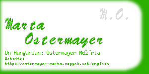 marta ostermayer business card